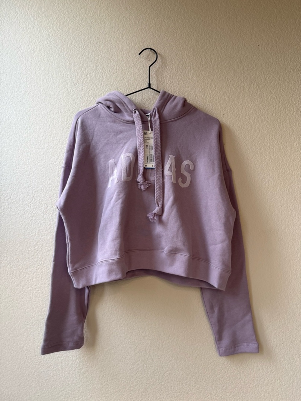 adidas Lilac Cropped Crewneck Hoodie